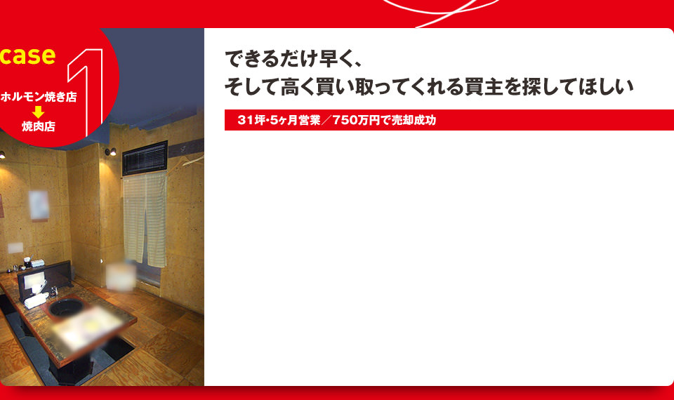 できるだけ早く、そして高く買い取ってくれる買主を探してほしい